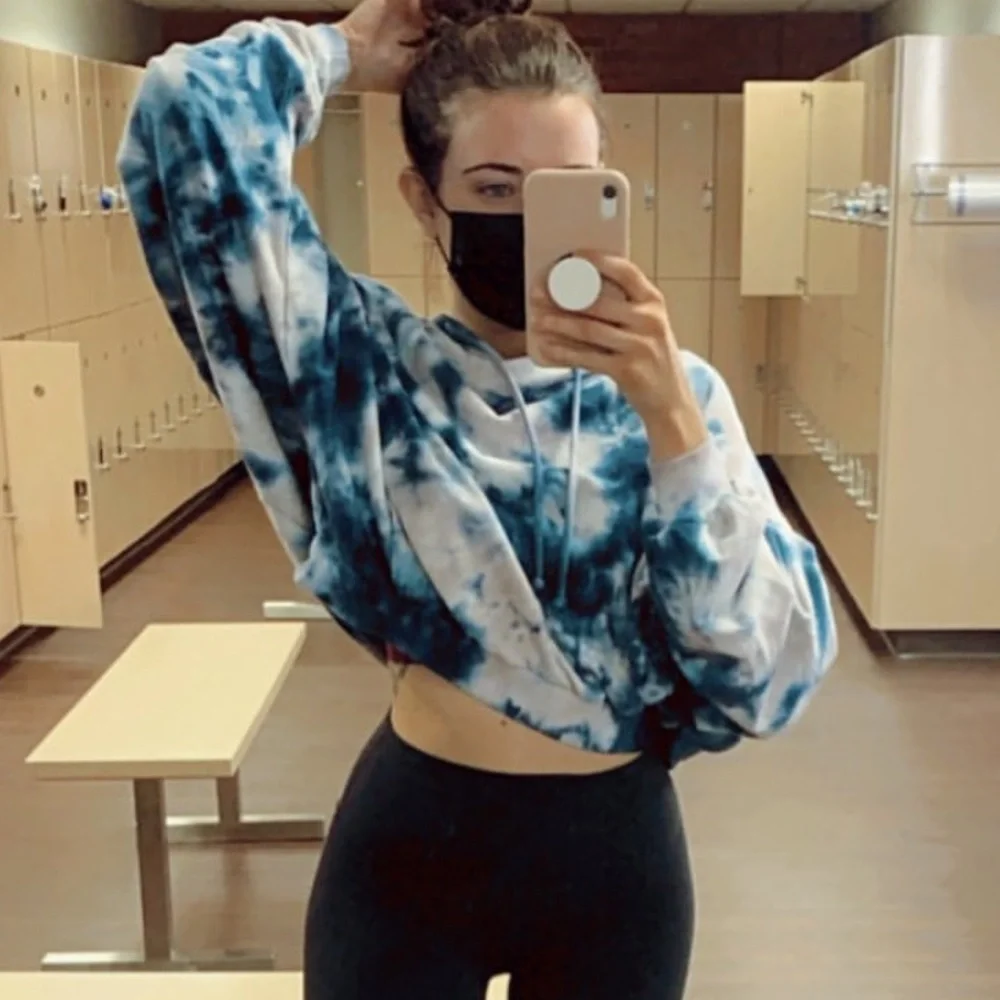 SOLD Tie Dye Cropped Hoodie - Picture 1 of 5